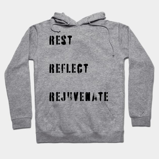 Rest, Recharge, Revive: Self-Care Delights for Mind and Machine Hoodie by UniqueHappiness